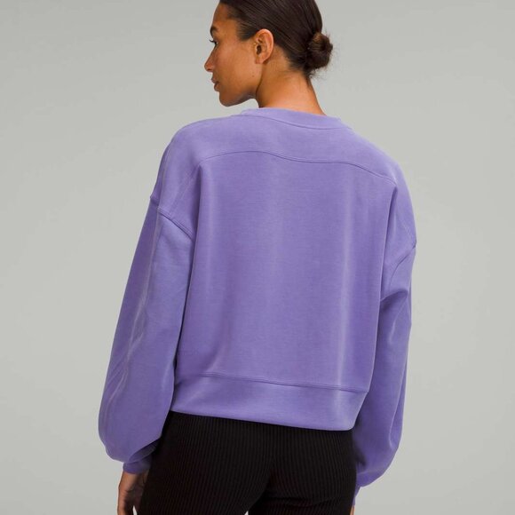 Lululemon Perfectly Oversized Cropped Crew Sweatshirt SoftStreme Charged Indigo2 - Picture 2 of 3